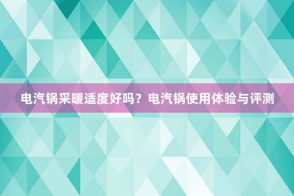 电汽锅采暖适度好吗？电汽锅使用体验与评测