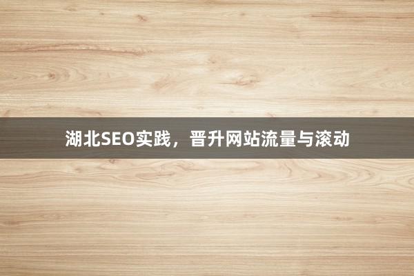 湖北SEO实践，晋升网站流量与滚动